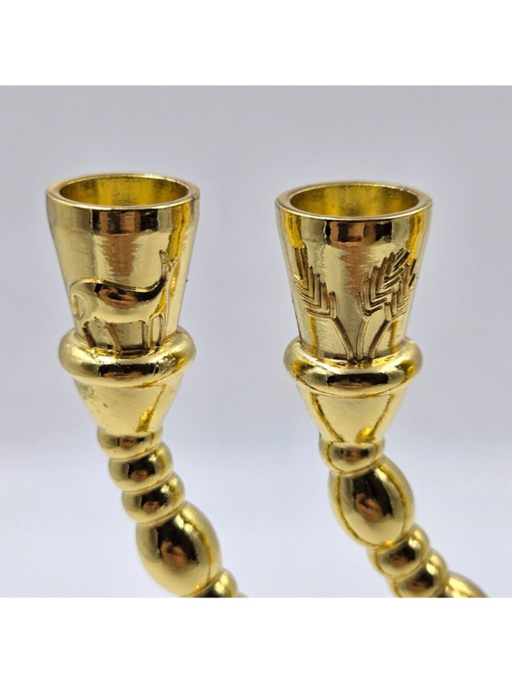 7 Taper Holy Land Symbols of the 12 Tribes of Israel Menorah Hexagonal Base - Picture 12 of 16
